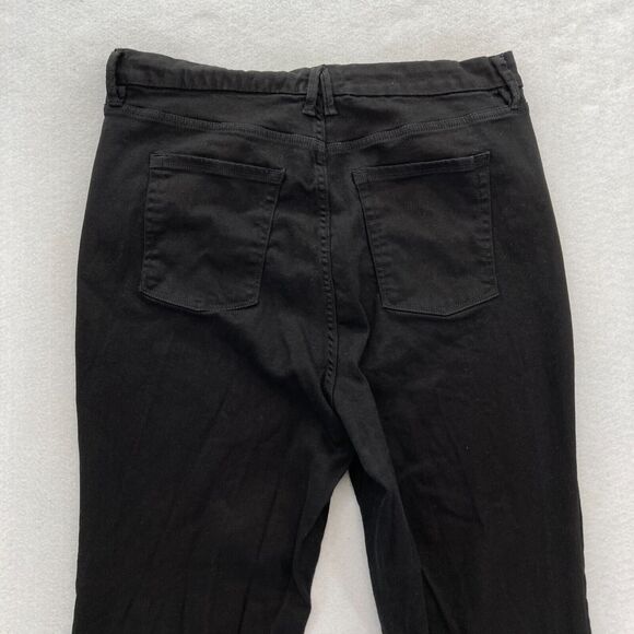 Good American Jeans Women's‎ Plus 22 Flared Leg Black Stretch Denim Button Fly - Picture 10 of 11